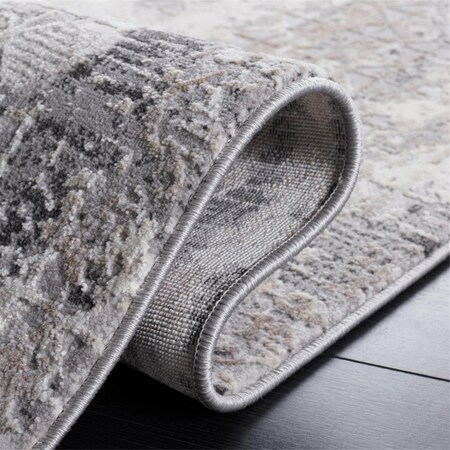 Safavieh 6 ft. 7 in. x 6 ft. 7 in. Gray & Ivory Vogue Power Loomed Round Rug VGE154F-7R